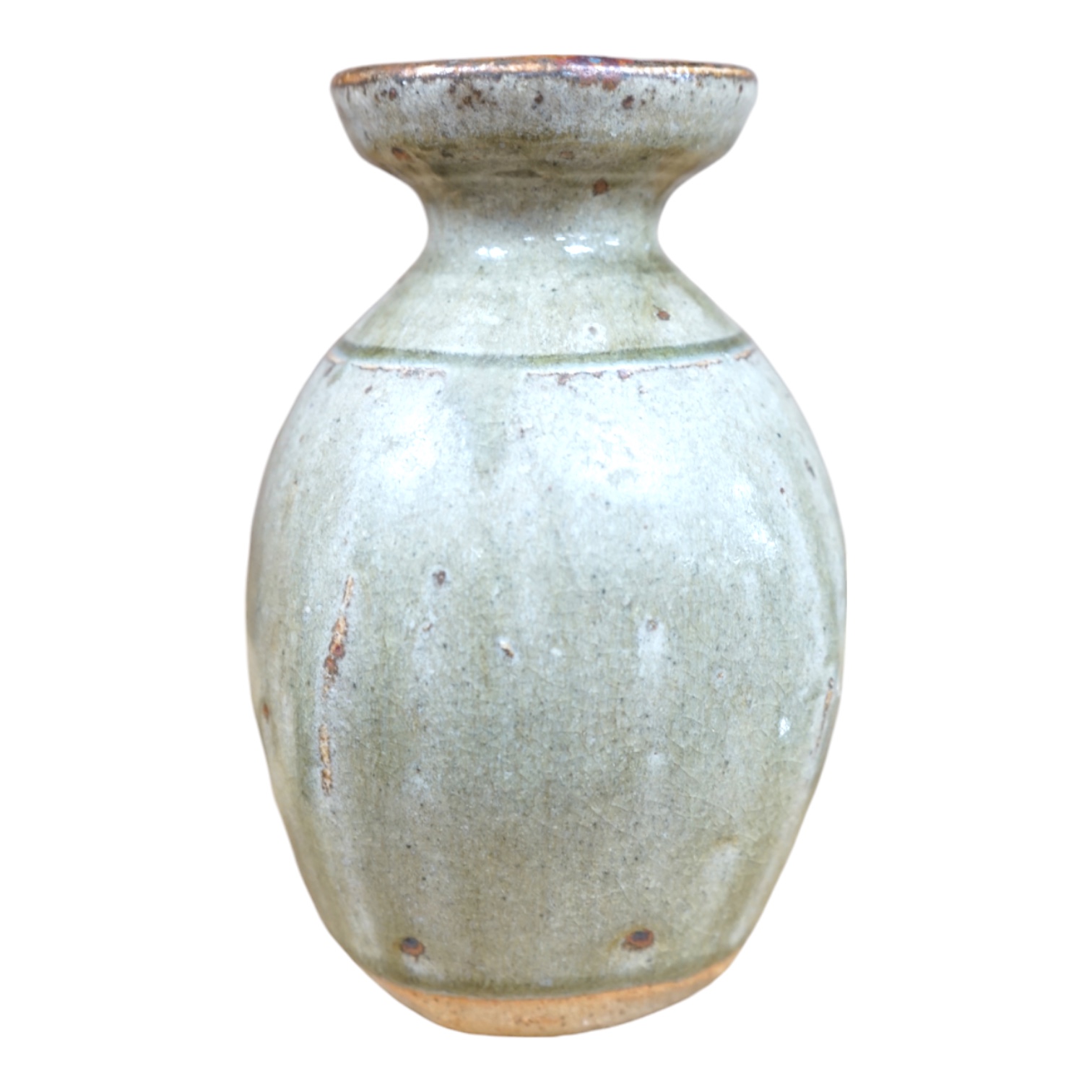 Richard Batterham (1936-2021), a small Stoneware studio pottery vase, 17cm high. Condition - good